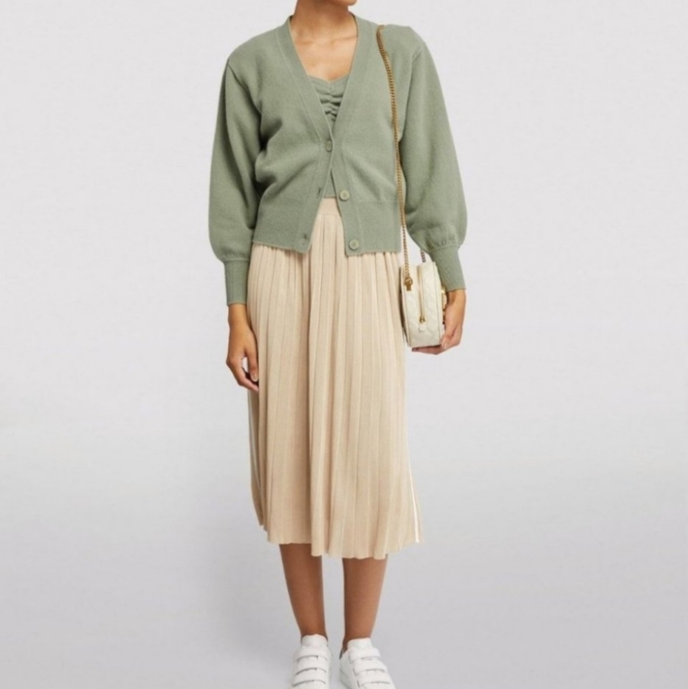 🖤 SANDRO PARIS OLIVE GREEN WOOL CARDIGAN